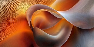 绚丽流动曲线抽象艺术图