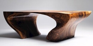 独特造型的实木艺术茶几