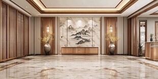 中式大气典雅风格接待大厅