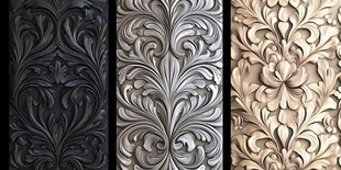 复古浮雕花纹装饰图案