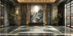 中式奢华大厅装饰效果图