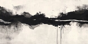 水墨山水抽象意境画作