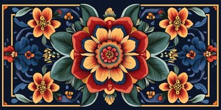 复古花卉图案装饰设计