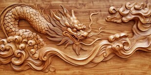 木雕祥龙 尽显中式古韵