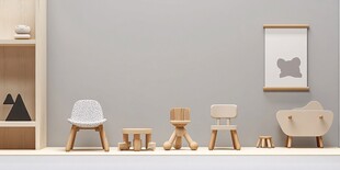 简约风儿童木质家具展示