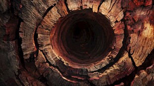 树桩截面纹理特写