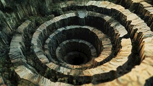 深邃螺旋洞穴视觉奇观