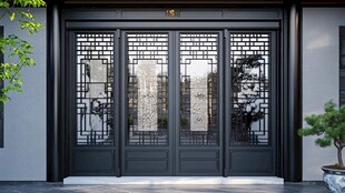 中式典雅入户门精致设计