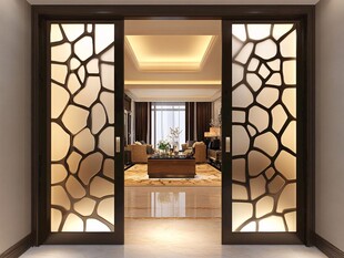现代简约风格镂空隔断门