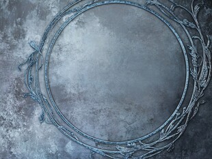 金属环形装饰框架纹理背景