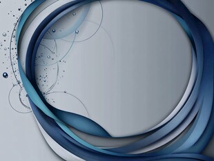 蓝色动感环形抽象背景图