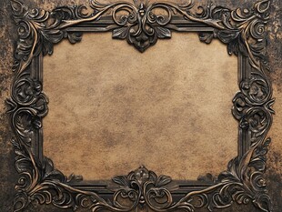 复古雕花边框背景图