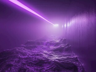 紫色激光迷雾神秘通道