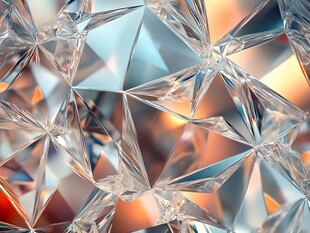 璀璨多面晶体纹理图案
