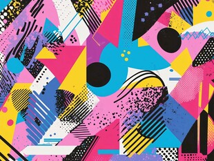 多彩几何抽象艺术图案