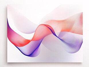 动感渐变飘带抽象背景图