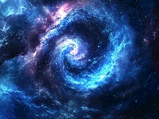 梦幻螺旋星系太空图景