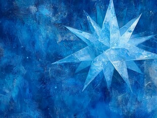 蓝色梦幻星形艺术图案
