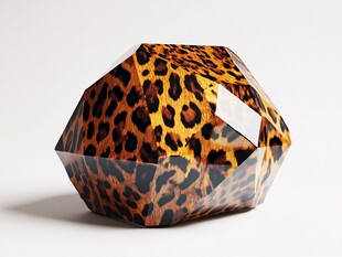 豹纹几何造型时尚收纳盒