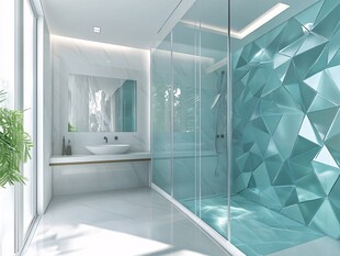 现代简约风几何图案浴室