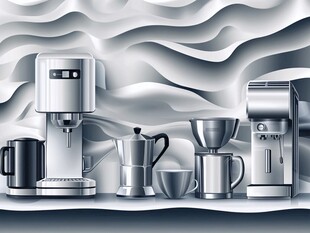 现代咖啡器具展示