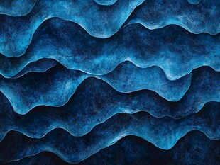 蓝色波浪纹理抽象背景图