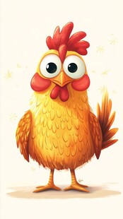 可爱卡通小鸡插画形象