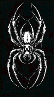 黑白蜘蛛艺术图案设计