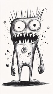 搞怪卡通独眼怪物形象