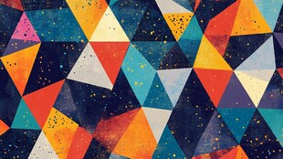 多彩几何图案抽象背景图