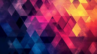 多彩几何拼接抽象背景图