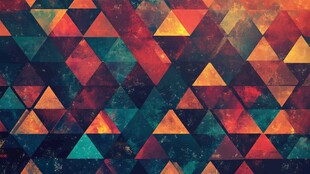 多彩几何三角拼接背景图