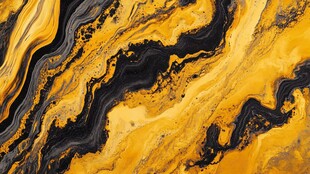 金黄黑交融的流动艺术纹理