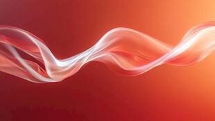 红色动感飘逸线条背景图