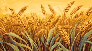 金色麦田的丰收美景