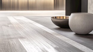 现代风地面与简约装饰碗