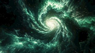 梦幻绿调宇宙漩涡奇观
