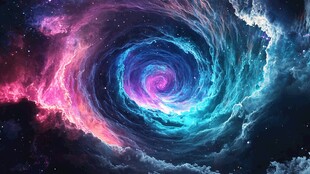 梦幻绚丽的宇宙星云漩涡
