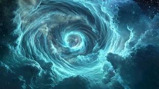 梦幻旋涡星云太空景象