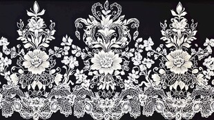 精美白色蕾丝花纹图案