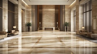 豪华大气的酒店大堂空间