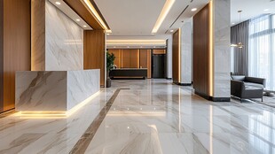 现代大气的酒店大堂空间