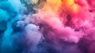 梦幻绚丽彩色烟雾背景图