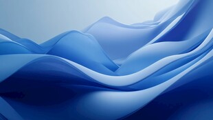 蓝色动感波浪抽象背景图