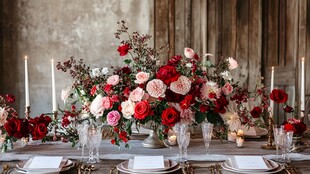 浪漫花卉餐桌布置艺术