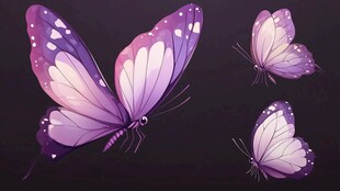 梦幻紫色蝴蝶优雅飞舞