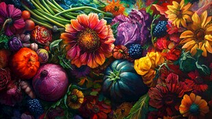 缤纷果蔬花卉梦幻组合