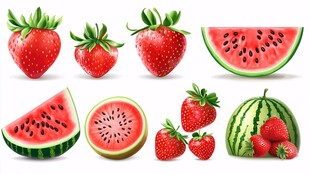 草莓西瓜水果素材集合