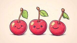 可爱樱桃三兄弟