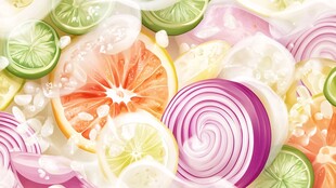 缤纷果蔬切片清新画面